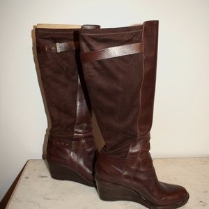 Cole Haan Fulton Wedge Boot Chestnut size 7.5 B medium